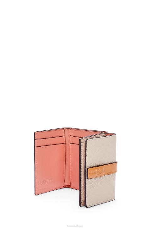 Loewe Trifold wallet in soft grained calfskin 688V1219 Women Light Oat/Honey