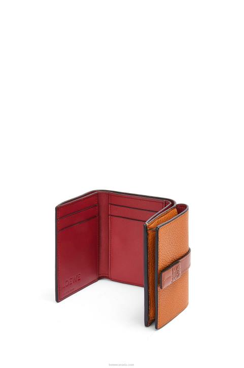 Loewe Trifold wallet in soft grained calfskin 688V1254 Women Light Caramel/Pecan