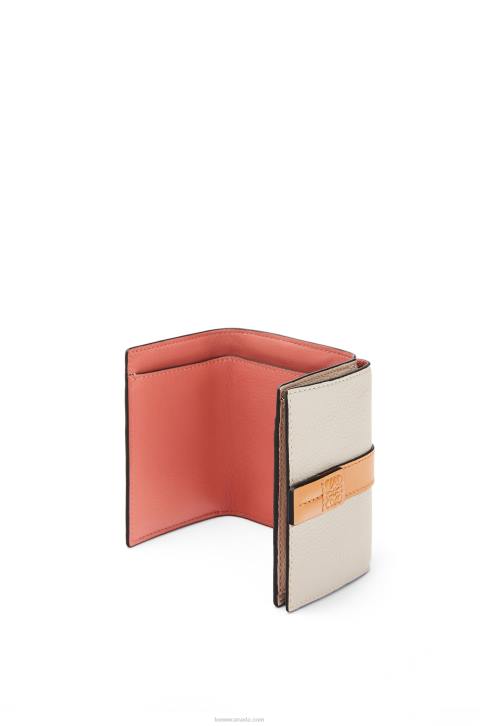 Loewe Trifold wallet in soft grained calfskin 688V1315 Women Light Oat/Honey