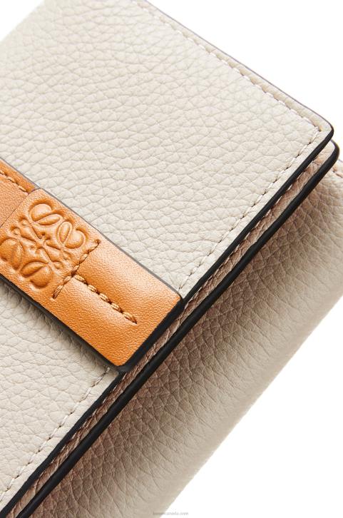 Loewe Trifold wallet in soft grained calfskin 688V1315 Women Light Oat/Honey