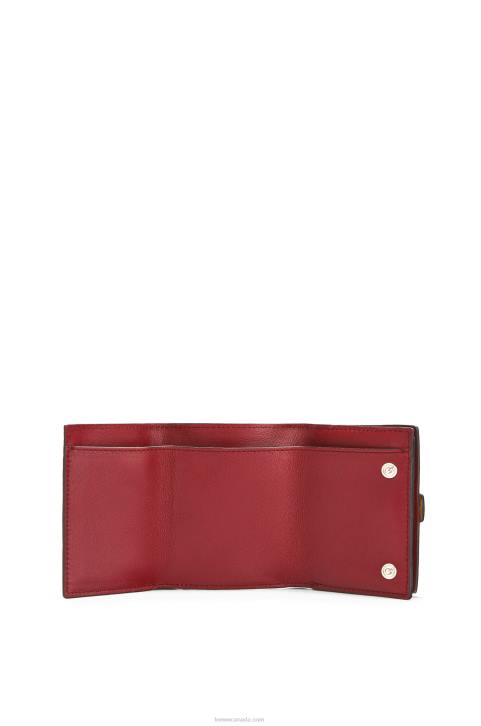 Loewe Trifold wallet in soft grained calfskin 688V1316 Women Light Caramel/Pecan