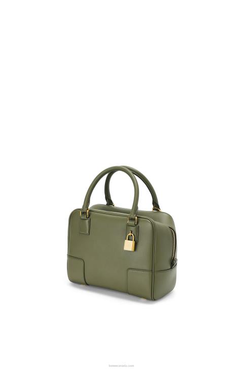 Loewe Amazona 19 square bag in nappa calfskin 688V166 Women Avocado Green