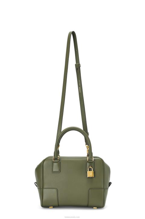 Loewe Amazona 19 square bag in nappa calfskin 688V166 Women Avocado Green