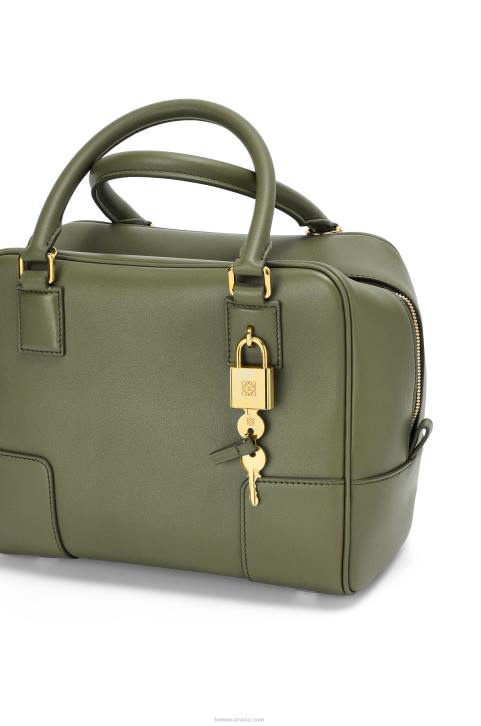 Loewe Amazona 19 square bag in nappa calfskin 688V166 Women Avocado Green