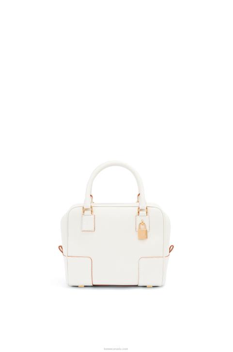 Loewe Amazona 19 square bag in soft grained calfskin 688V152 Women Soft White