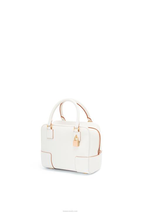 Loewe Amazona 19 square bag in soft grained calfskin 688V152 Women Soft White