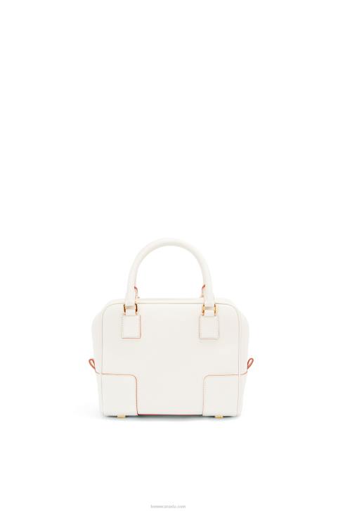 Loewe Amazona 19 square bag in soft grained calfskin 688V152 Women Soft White