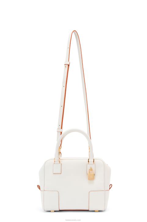 Loewe Amazona 19 square bag in soft grained calfskin 688V152 Women Soft White