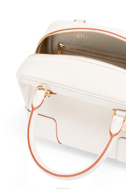 Loewe Amazona 19 square bag in soft grained calfskin 688V152 Women Soft White