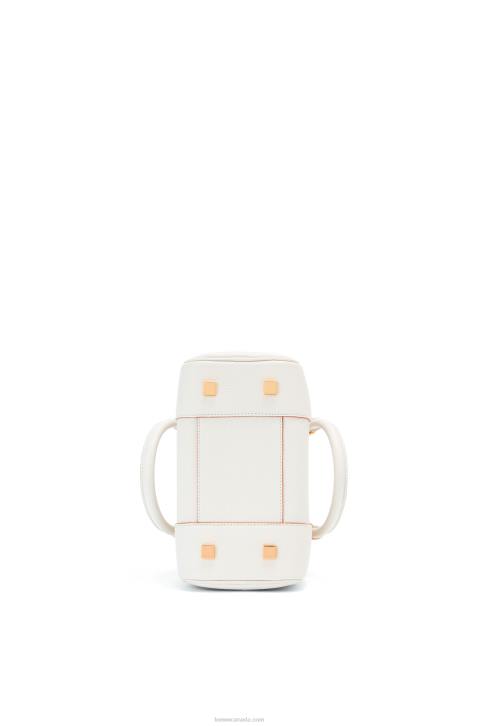 Loewe Amazona 19 square bag in soft grained calfskin 688V152 Women Soft White