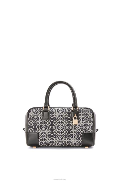 Loewe Amazona 23 in Anagram jacquard and calfskin 688V150 Women Navy/Black
