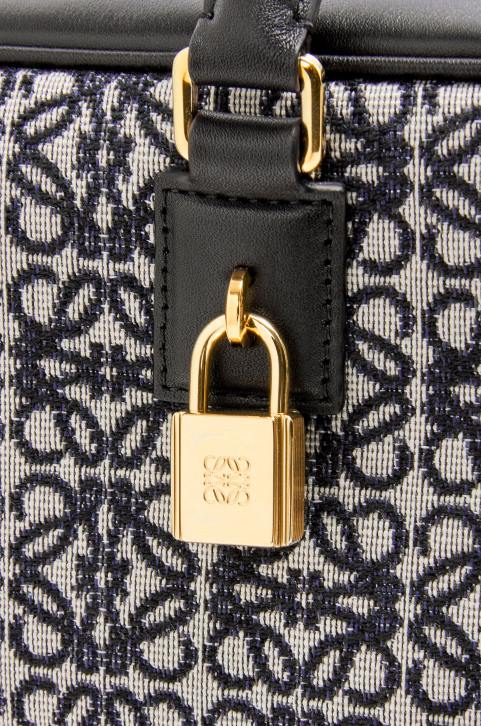 Loewe Amazona 23 in Anagram jacquard and calfskin 688V150 Women Navy/Black
