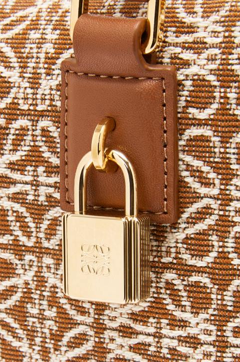 Loewe Amazona 23 in Anagram jacquard and calfskin 688V162 Women Tan/Pecan