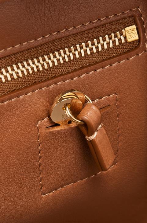 Loewe Amazona 23 in Anagram jacquard and calfskin 688V162 Women Tan/Pecan