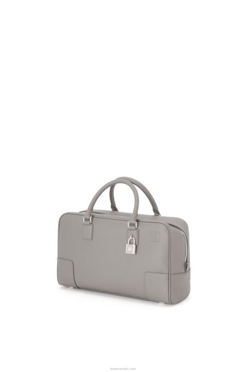 Loewe Amazona 28 bag in soft grained calfskin 688V134 Women Pearl Grey
