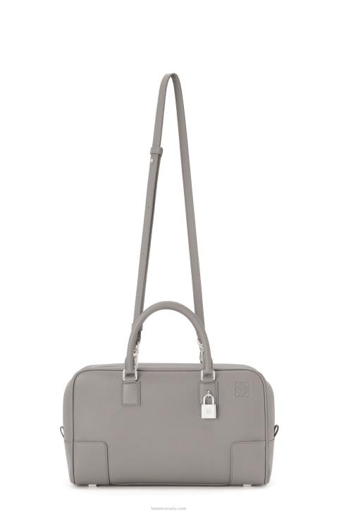 Loewe Amazona 28 bag in soft grained calfskin 688V134 Women Pearl Grey