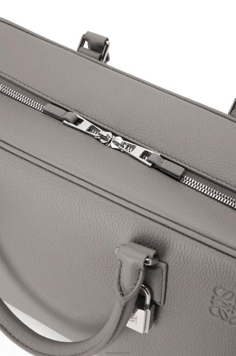 Loewe Amazona 28 bag in soft grained calfskin 688V134 Women Pearl Grey