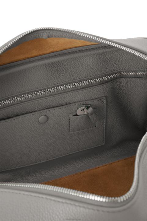 Loewe Amazona 28 bag in soft grained calfskin 688V134 Women Pearl Grey