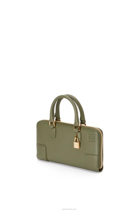 Loewe Amazona Pouch in nappa calfskin 688V281 Women Avocado Green