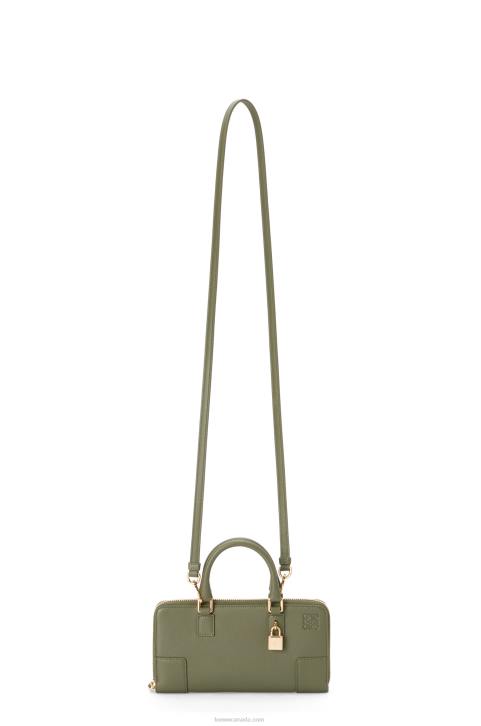 Loewe Amazona Pouch in nappa calfskin 688V281 Women Avocado Green