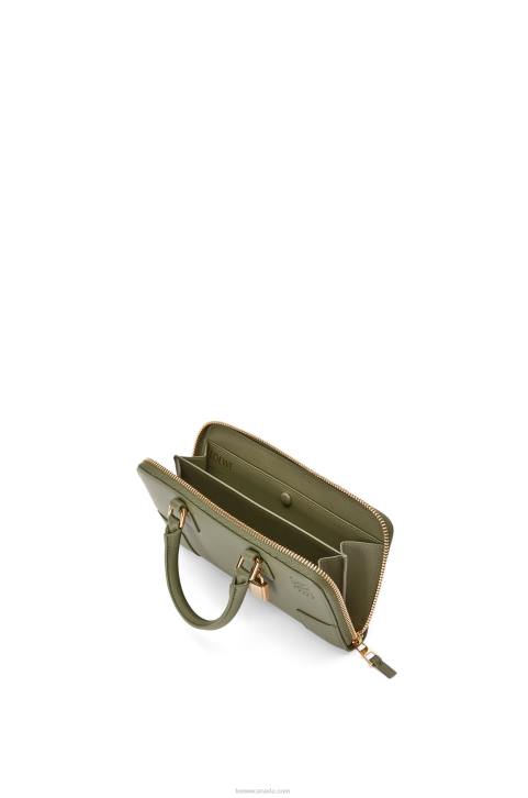 Loewe Amazona Pouch in nappa calfskin 688V281 Women Avocado Green