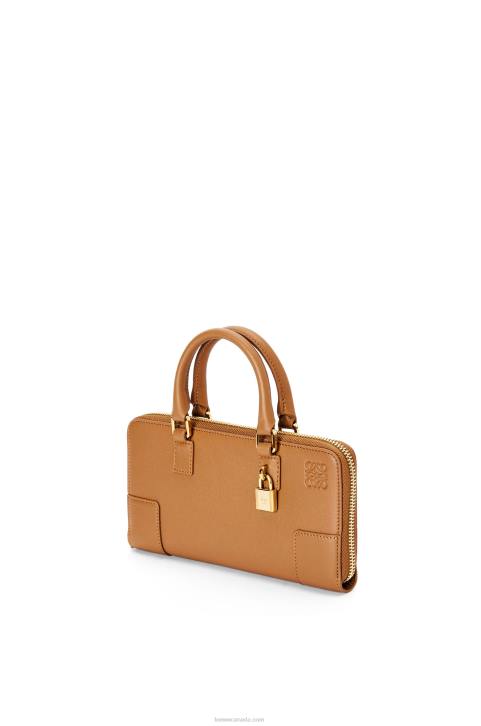 Loewe Amazona Pouch in nappa calfskin 688V282 Women Warm Desert