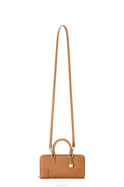 Loewe Amazona Pouch in nappa calfskin 688V282 Women Warm Desert