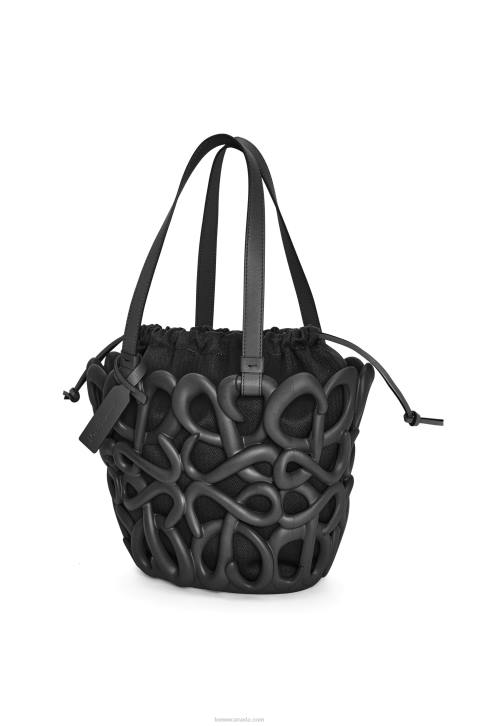 Loewe Anagram inflated basket in light foam rubber 688V113 Women Black