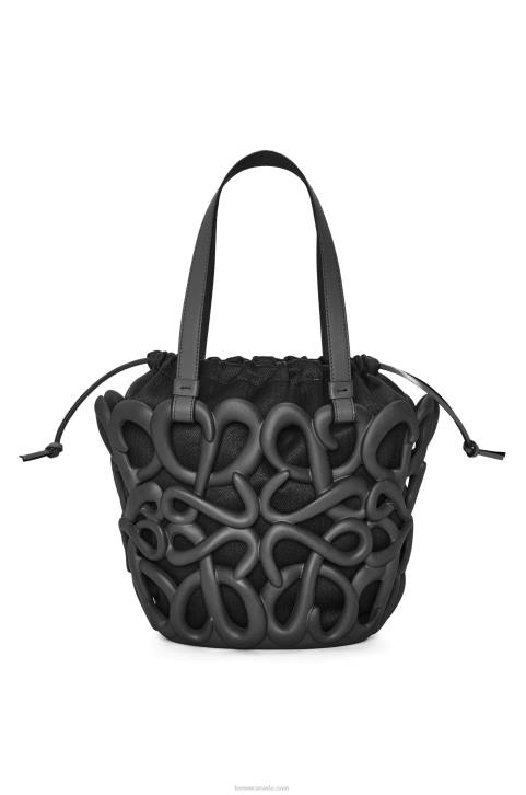 Loewe Anagram inflated basket in light foam rubber 688V113 Women Black