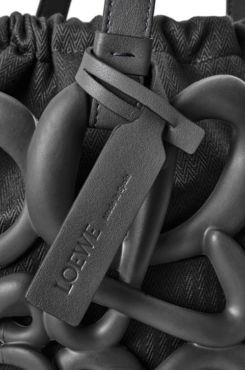 Loewe Anagram inflated basket in light foam rubber 688V113 Women Black