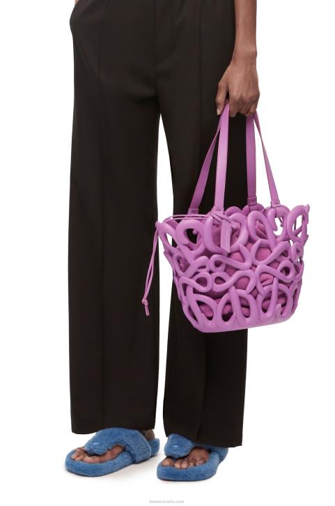 Loewe Anagram inflated basket in light foam rubber 688V114 Women Rockrose