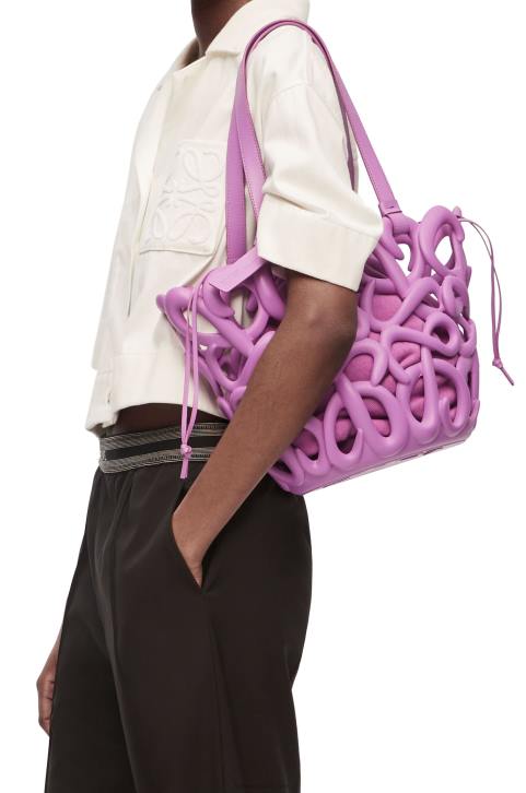 Loewe Anagram inflated basket in light foam rubber 688V114 Women Rockrose