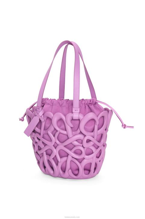Loewe Anagram inflated basket in light foam rubber 688V114 Women Rockrose