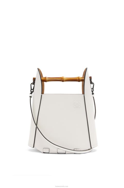 Loewe Bamboo bucket bag in calfskin 688V178 Women Soft White