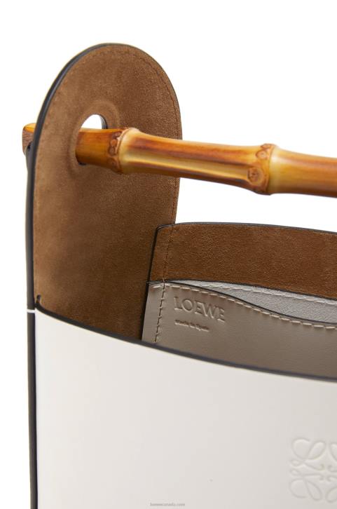 Loewe Bamboo bucket bag in calfskin 688V178 Women Soft White