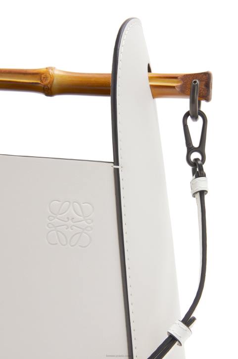 Loewe Bamboo bucket bag in calfskin 688V178 Women Soft White
