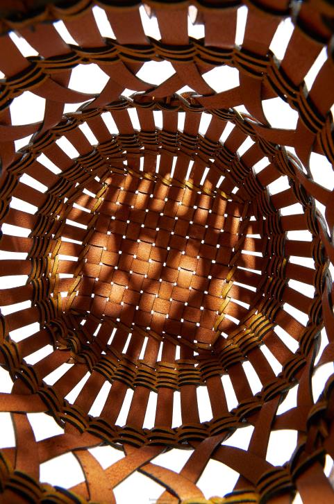 Loewe Fringes Bucket bag in calfskin 688V186 Women Tan/Yellow