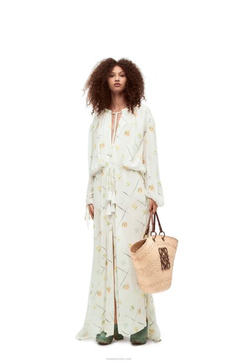 Loewe Large Anagram Basket bag in iraca palm and calfskin 688V17 Women Natural/Tan