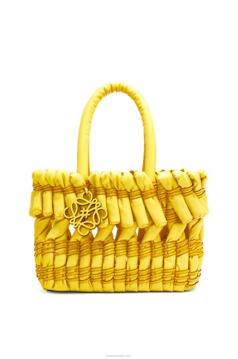 Loewe Small Tubular Basket in nappa lambskin 688V92 Women Yellow