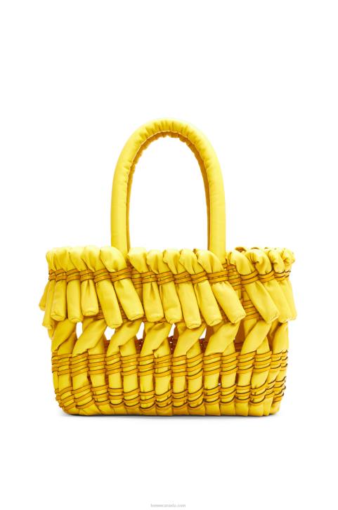 Loewe Small Tubular Basket in nappa lambskin 688V92 Women Yellow