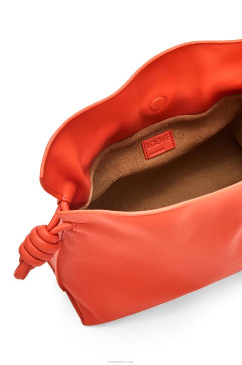 Loewe Flamenco clutch in nappa calfskin 688V356 Women Sunrise Orange