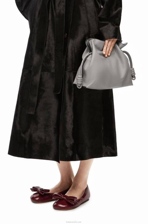 Loewe Flamenco clutch in nappa calfskin 688V358 Women Pearl Grey