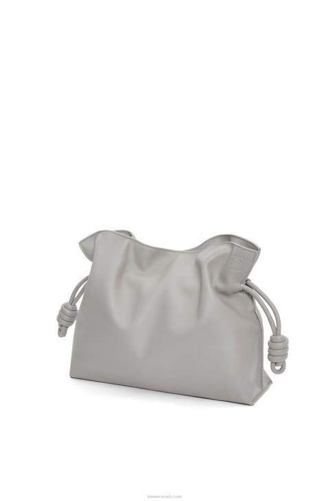 Loewe Flamenco clutch in nappa calfskin 688V358 Women Pearl Grey