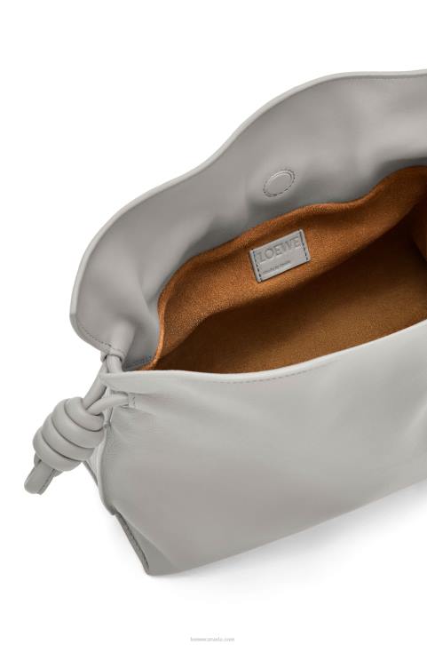 Loewe Flamenco clutch in nappa calfskin 688V358 Women Pearl Grey