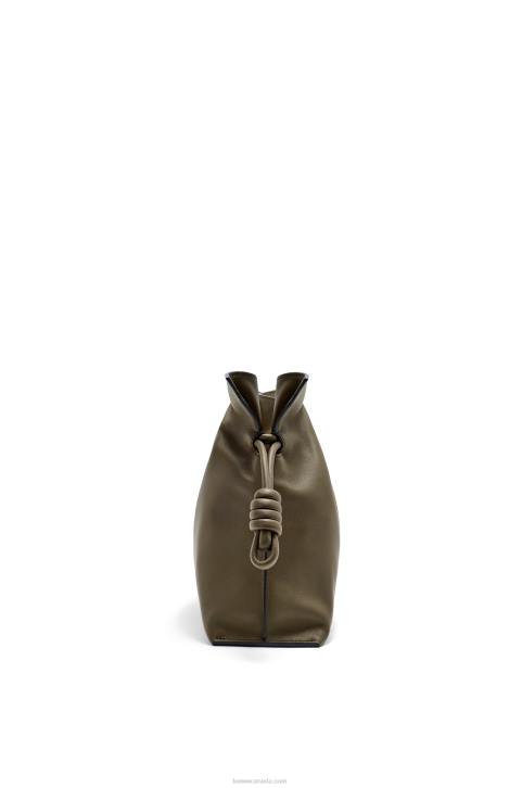 Loewe Flamenco clutch in nappa calfskin 688V359 Women Dark Khaki Green