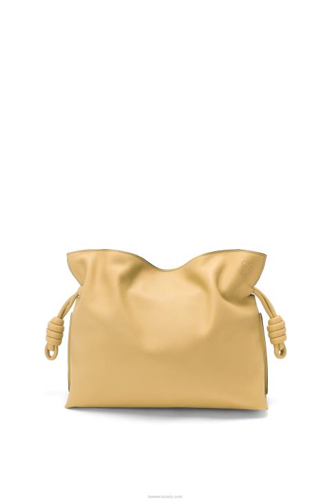 Loewe Flamenco clutch in nappa calfskin 688V363 Women Dark Butter