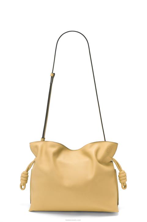 Loewe Flamenco clutch in nappa calfskin 688V363 Women Dark Butter