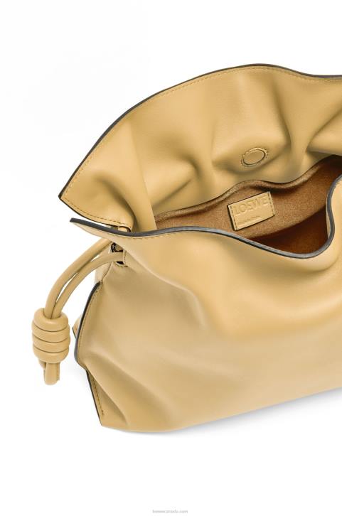 Loewe Flamenco clutch in nappa calfskin 688V363 Women Dark Butter