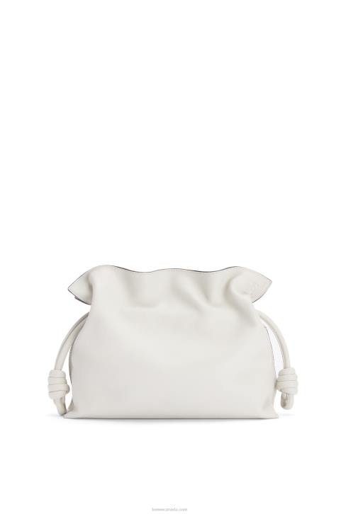 Loewe Flamenco clutch in nappa calfskin 688V390 Women Soft White