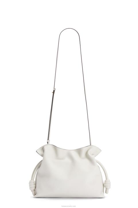 Loewe Flamenco clutch in nappa calfskin 688V390 Women Soft White